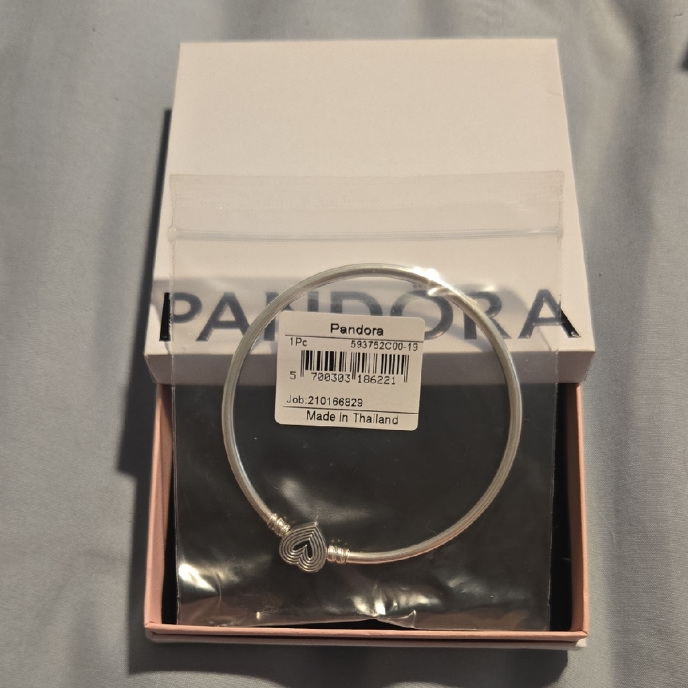 Pandora Silver Heart Charm Bracelet